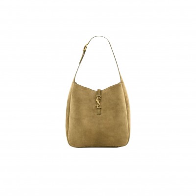 YSL LE 5 À 7 SUPPLE LARGE IN SUEDE 7538371U80W (30*31*13cm)